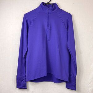Athleta Whistler Half Zip Top Womens XS Training Thumb Holes Athletic Base Layer
